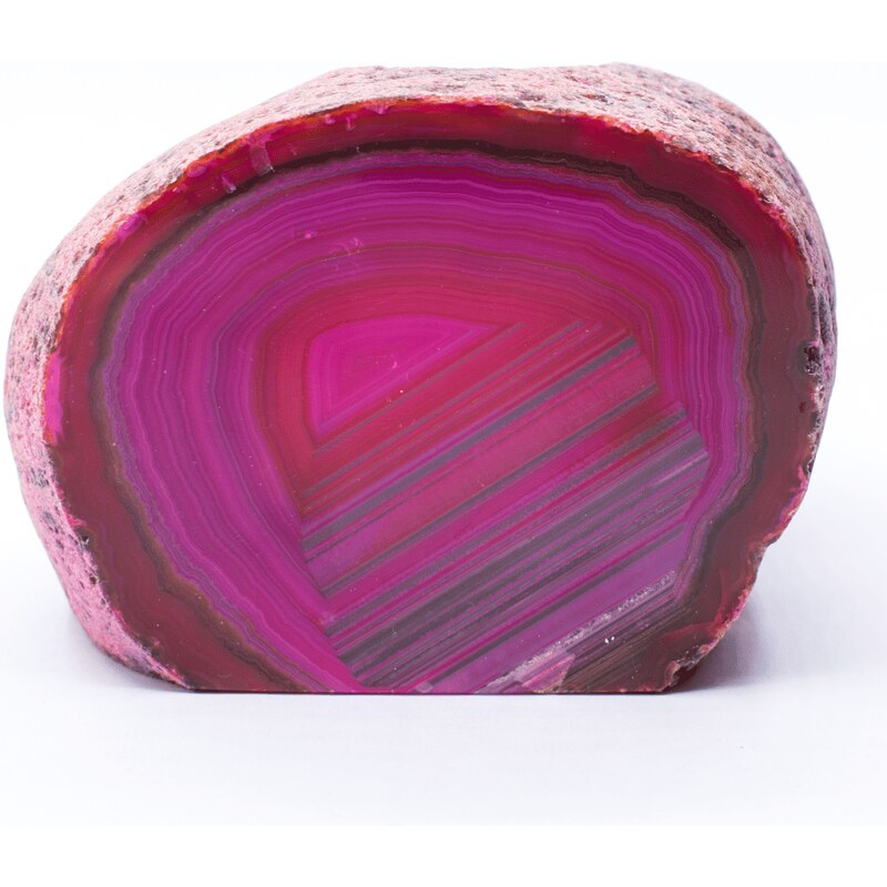 Milujeme Kameny Achát - řez - svícen - růžový CHRS4