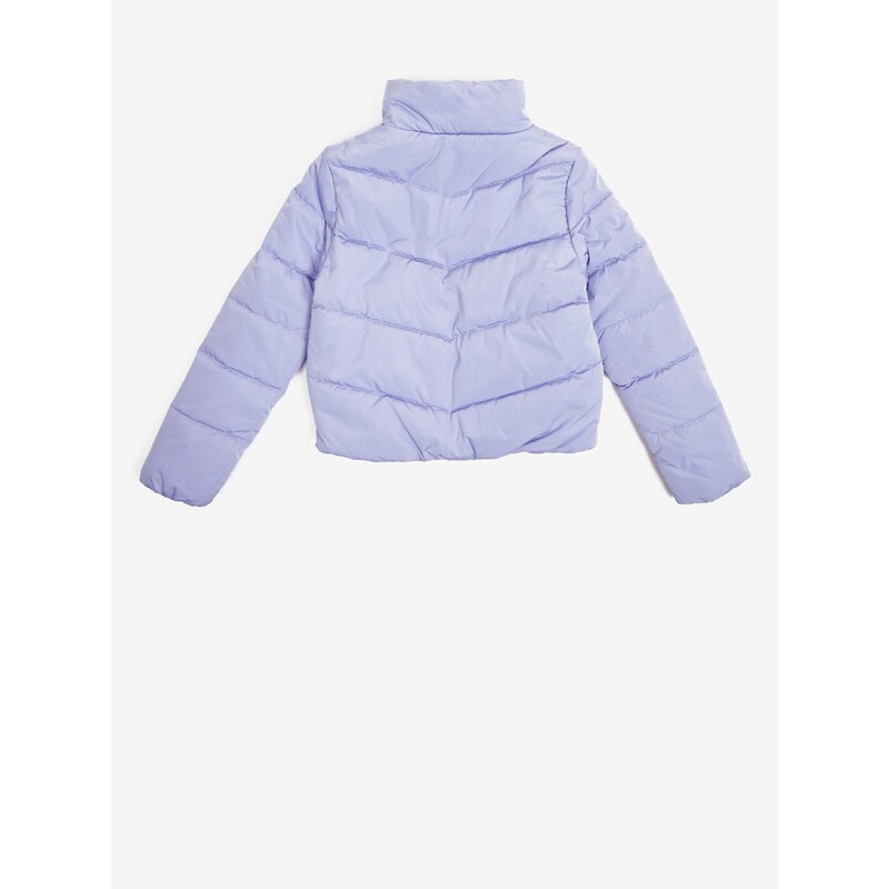 Světle fialová holčičí zimní prošívaná bunda VANS - Holky