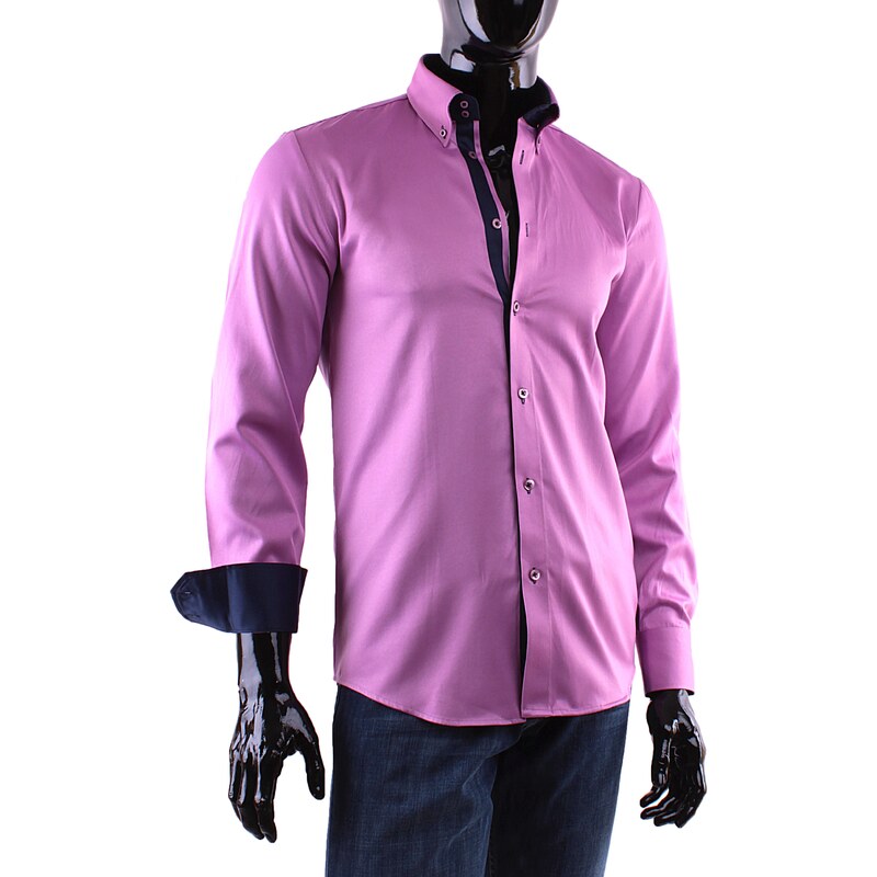 Adriano Castellani košile pánská 9880KG slim fit 100% bavlna satén