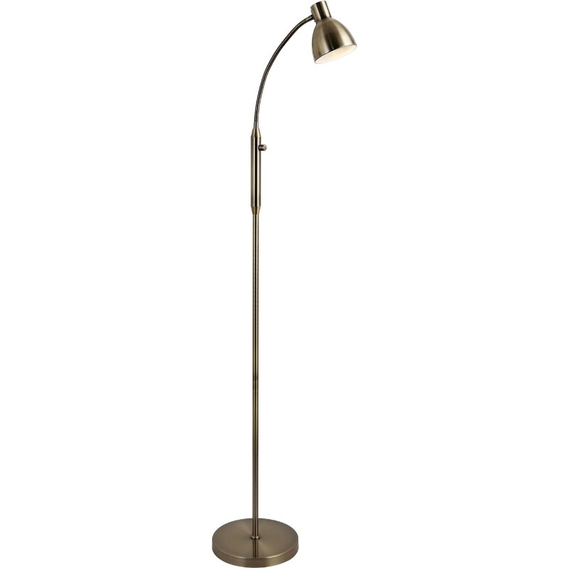 Zlatá kovová stojací lampa Halo Design Hudson 120 cm