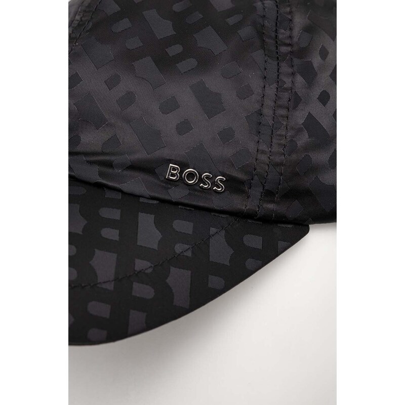 Kšiltovka BOSS černá barva, vzorovaná