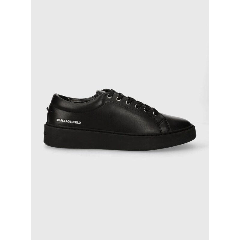 Kožené sneakers boty Karl Lagerfeld FLINT černá barva, KL53320A