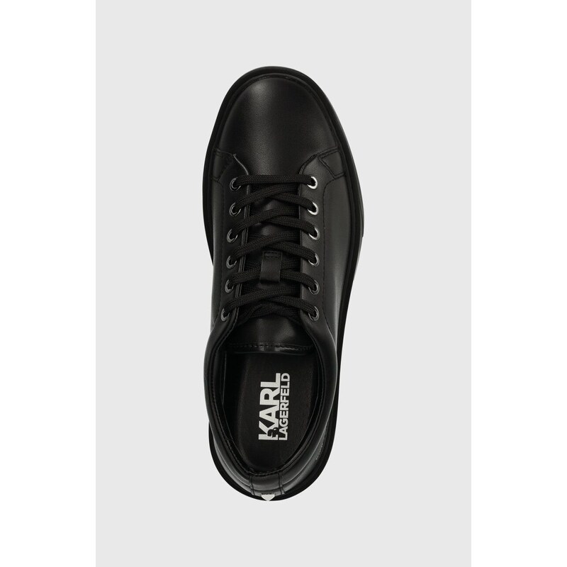 Kožené sneakers boty Karl Lagerfeld FLINT černá barva, KL53320A