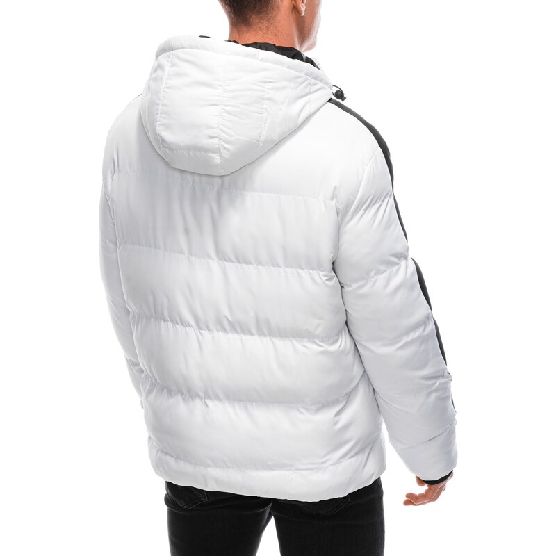 EDOTI Pánská prošívaná zimní bunda - bílá V5 EM-JAHP-0101