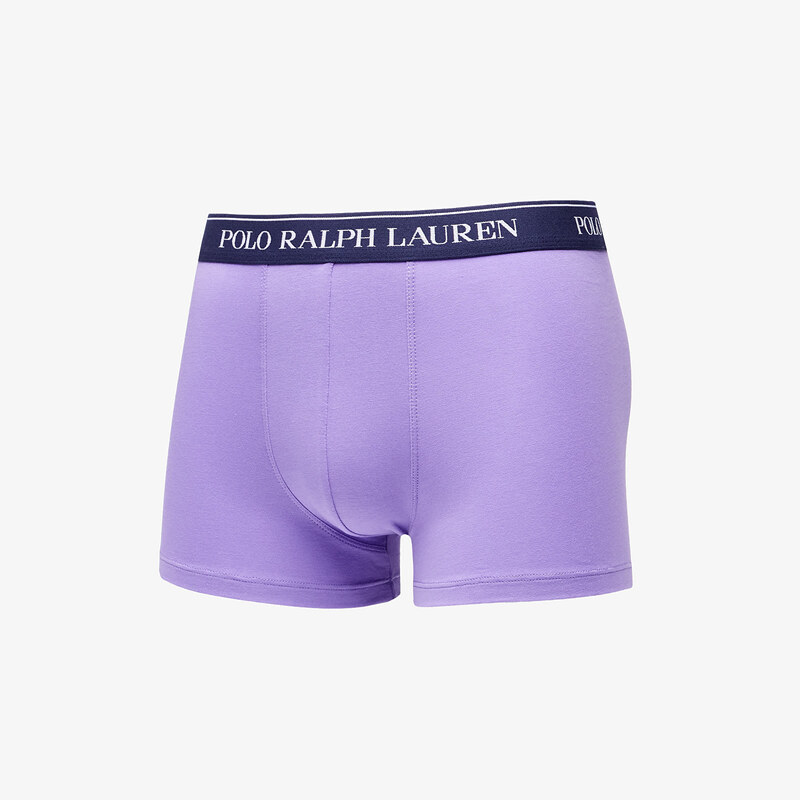 Boxerky Ralph Lauren Stretch Cotton Classic Trunk 3-Pack Blue/ Purple/ Red