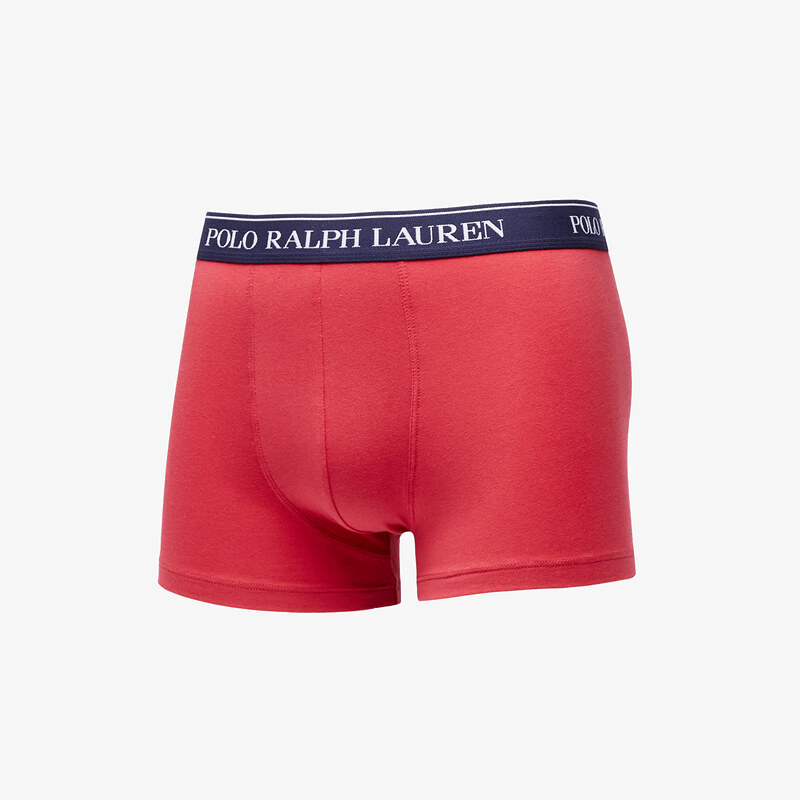 Boxerky Ralph Lauren Stretch Cotton Classic Trunk 3-Pack Blue/ Purple/ Red