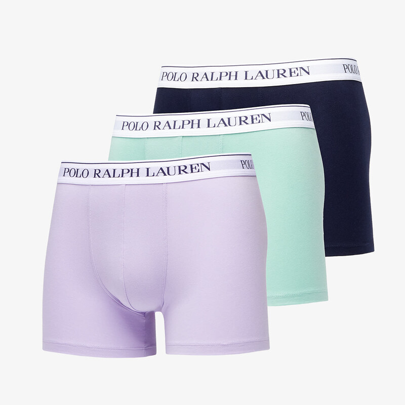 Boxerky Ralph Lauren Stretch Cotton Boxer Brief 3-Pack Seam Foam/ Dark Navy/ Lavender