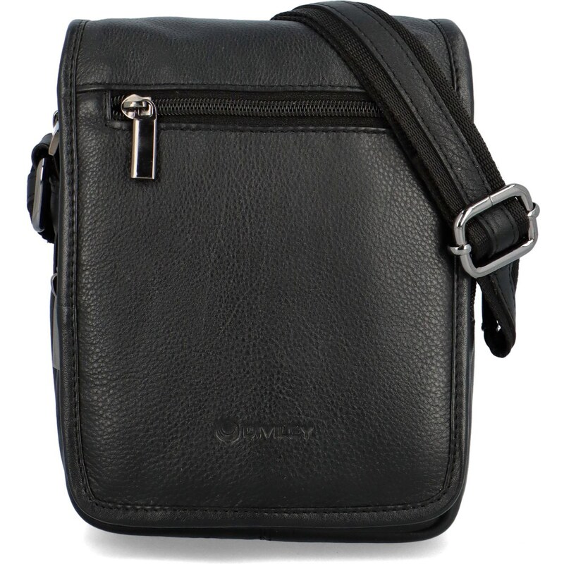 Luxusní pánská kožená crossbody Diviley Laheem, černá