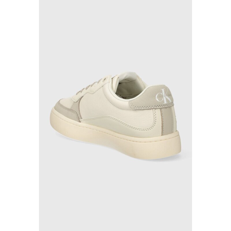 Sneakers boty Calvin Klein Jeans CLASSIC CUPSOLE LOW LTH ML FAD béžová barva, YM0YM00885