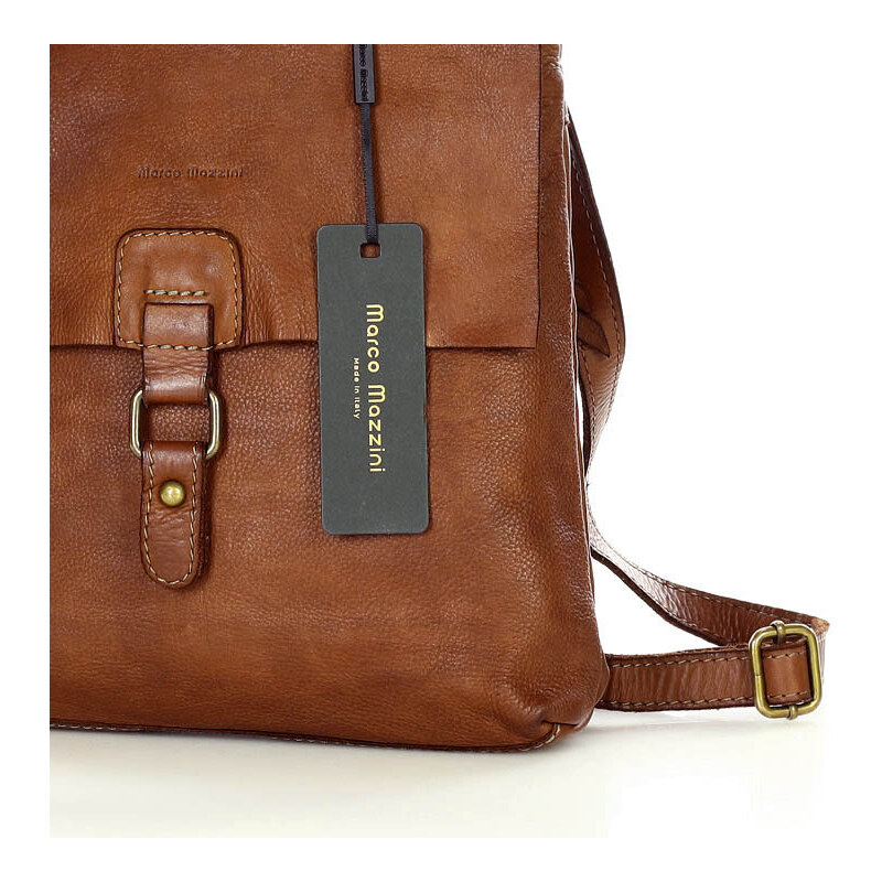Kožený batoh ve vintage stylu MARCO Kabelky od Hraběnky; velbloud