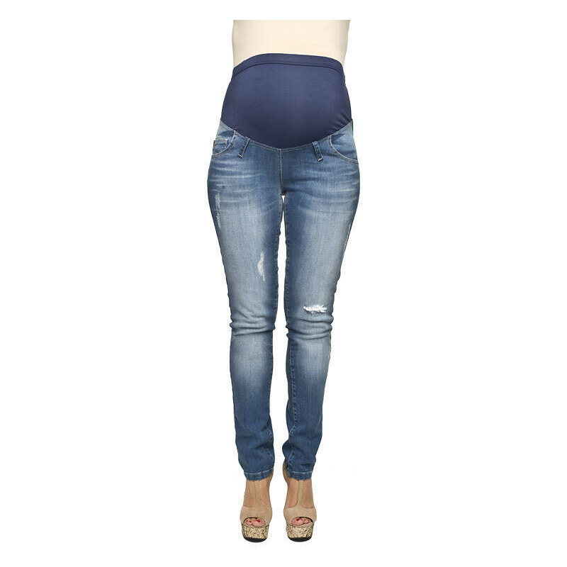 Těhotenské džíny modré Fabri