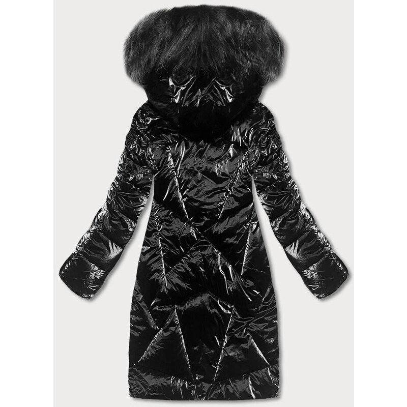 Z-DESIGN Černá dámská zimní bunda s kapucí (H-1105/01)