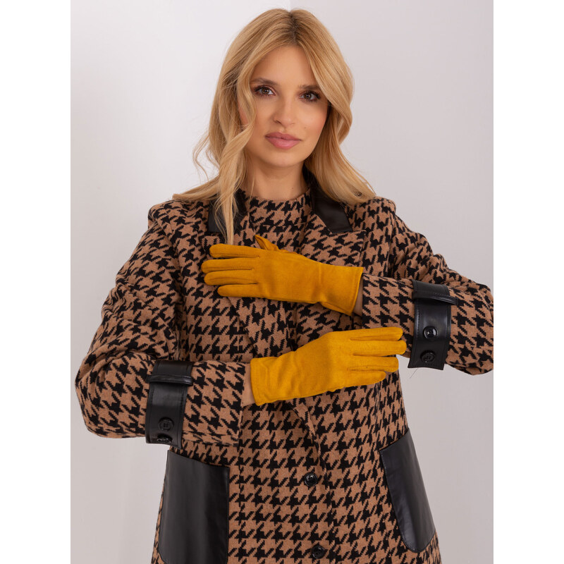 Wool Fashion Italia Gloves-AT-RK-2370.99-dark yellow