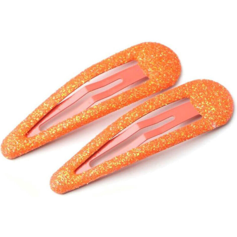 Axyz Art GlitterClips kovové sponky do vlasů 6 ks - oranžové