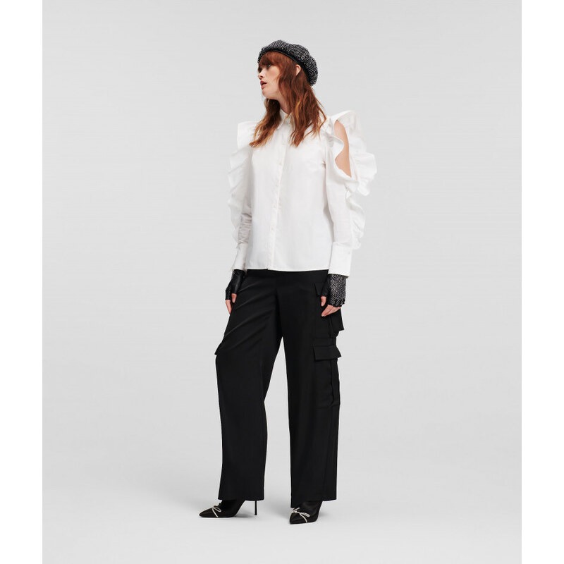 KALHOTY KARL LAGERFELD SATIN CARGO PANT