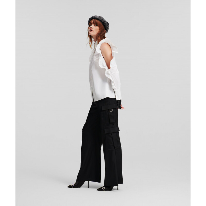 KALHOTY KARL LAGERFELD SATIN CARGO PANT