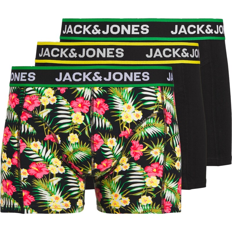 JACK & JONES Boxerky zelená / pink / černá / bílá