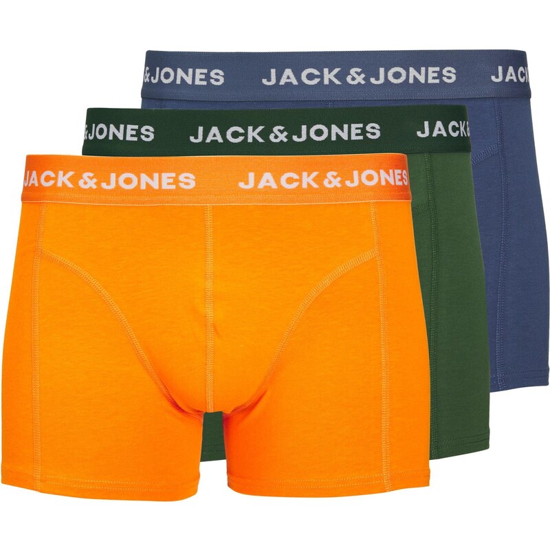 JACK & JONES Boxerky Kex tmavě modrá / tmavě zelená / oranžová /