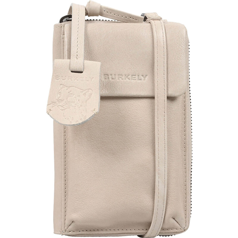 Dámská kožená crossbody kabelka s peněženkou Burkely Vida - krémová 95876604