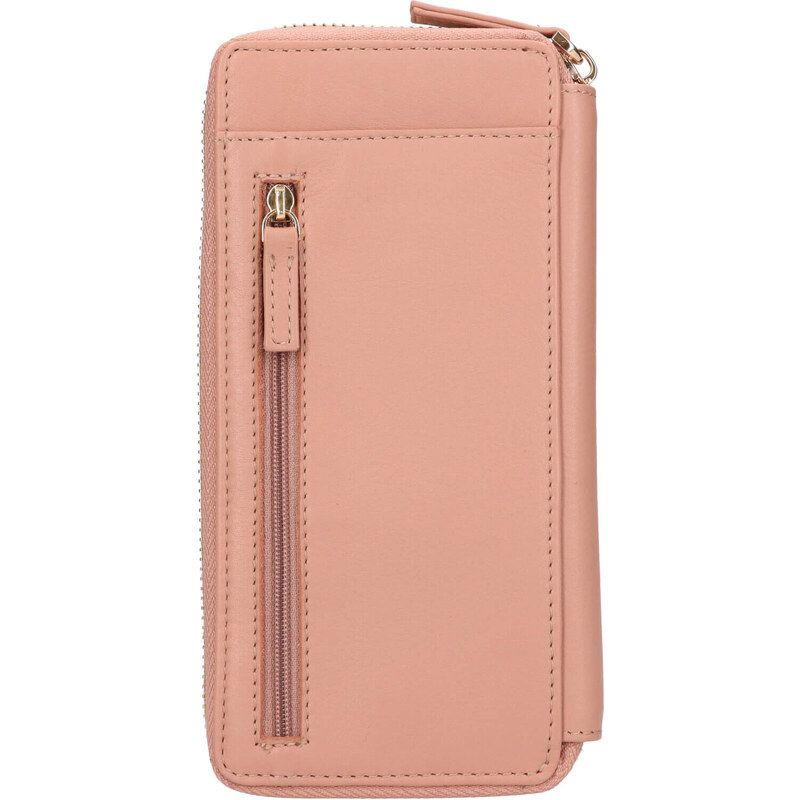 Dámská kožená peněženko-kabelka na mobil Lagen Alexa - růžová