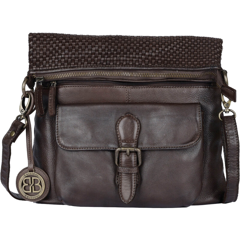 Dámská kožená crossbody kabelka Bellicci Inge - hnědá