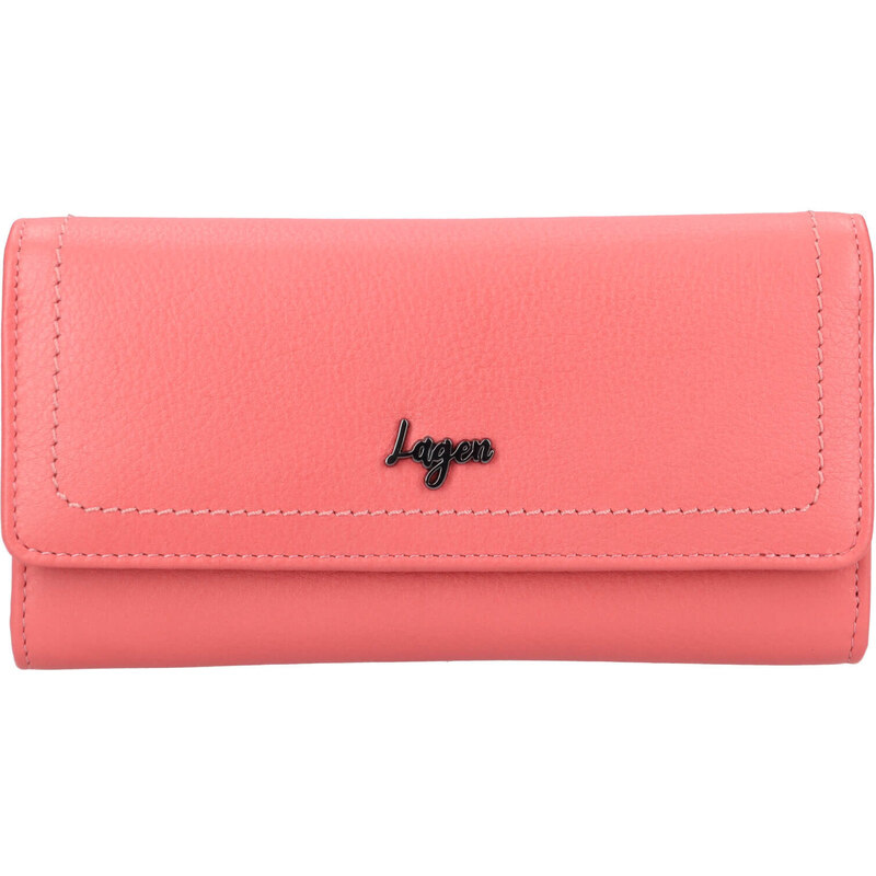 Dámská kožená peněženka Lagen Agda - růžová