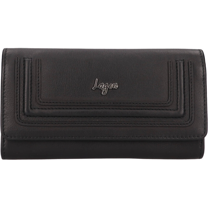 Dámská kožená peněženka Lagen Malie - černá