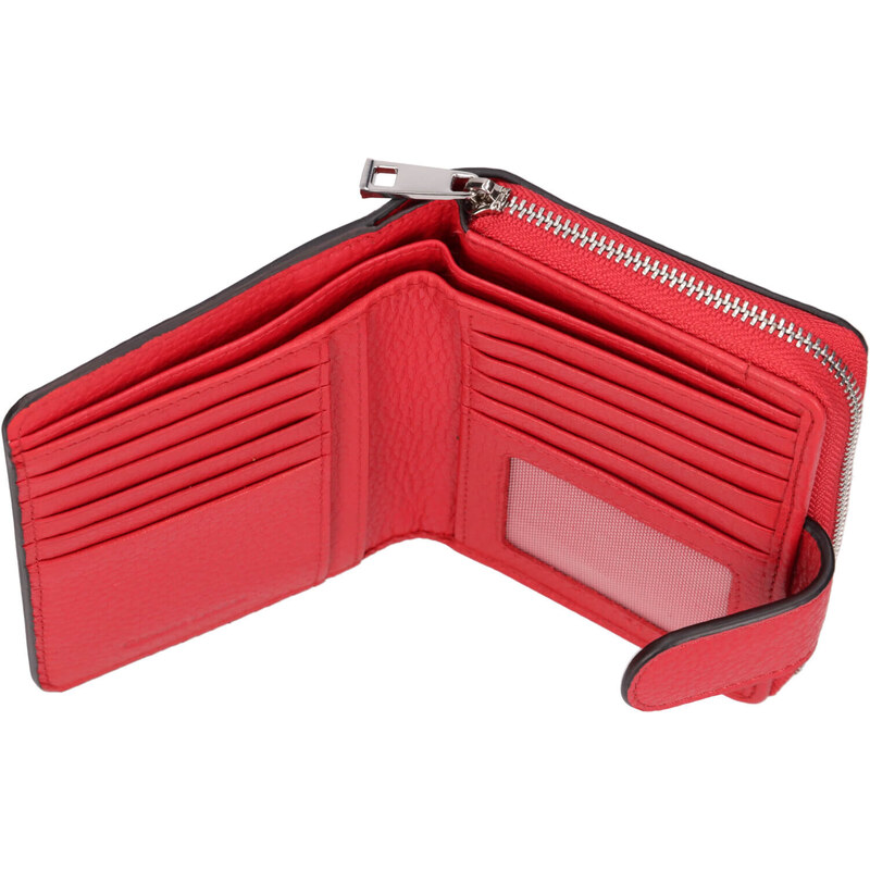 Malá dámská kožená peněženka Lagen Silla - červená