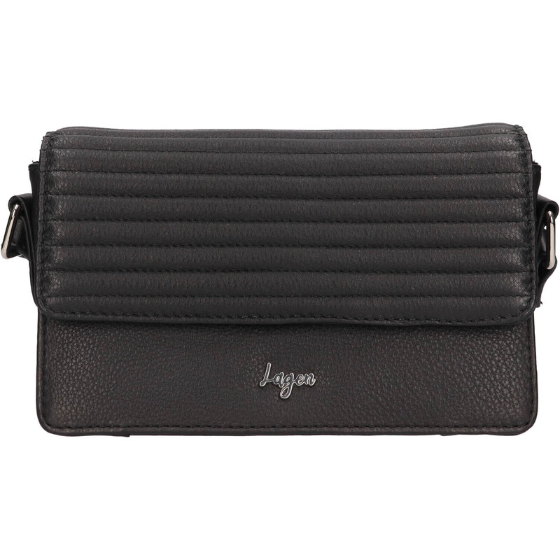 Dámská kožená crossbody kabelka Lagen Livia - černá 89112940