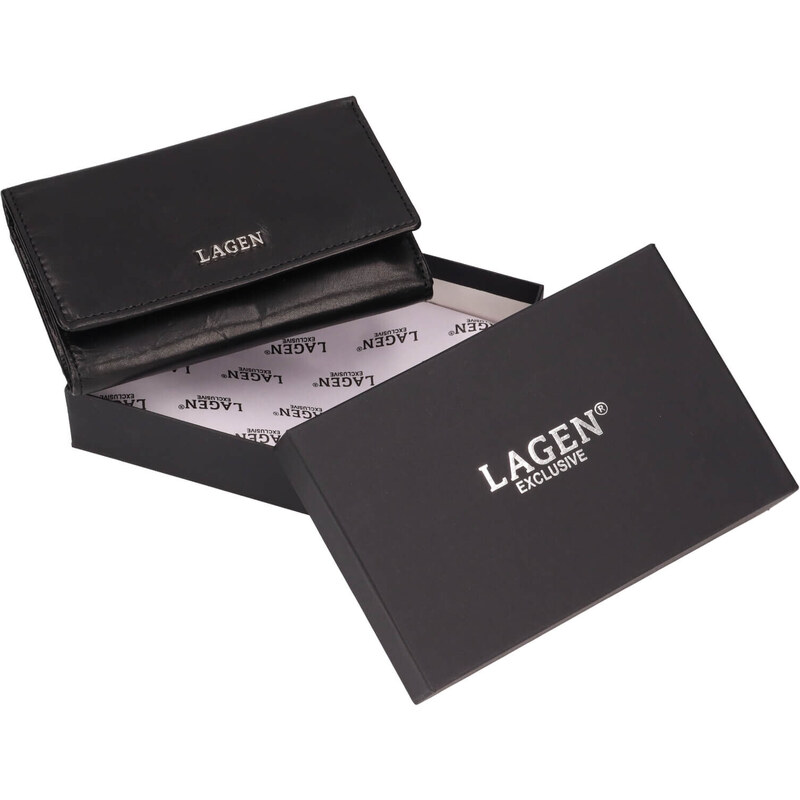 Dámská kožená peněženka Lagen Jarie - černá