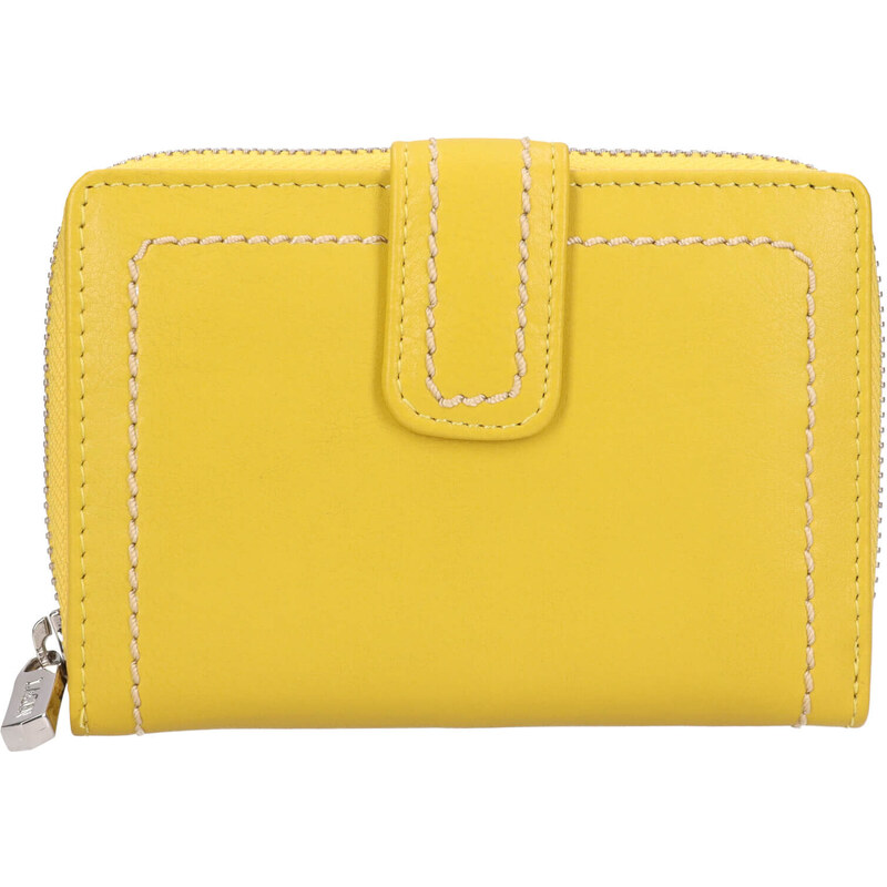 Malá dámská kožená peněženka Lagen Yola - žlutá