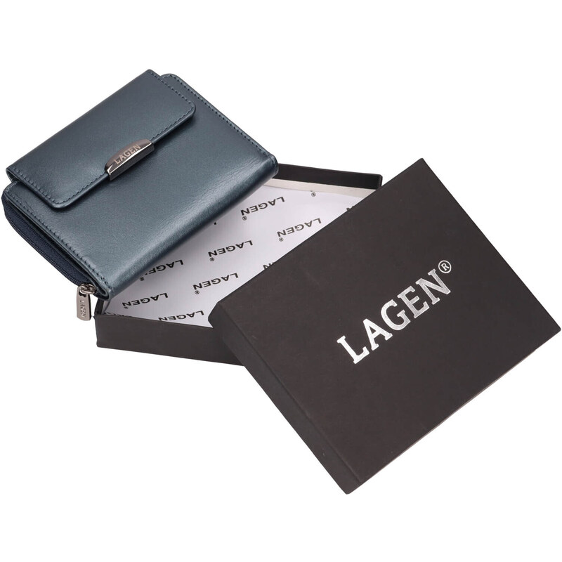Malá dámská kožená peněženka Lagen Spare - šedá