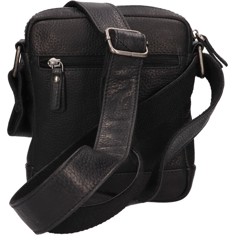 Pánská kožená taška přes rameno Lagen Kubbe - černá