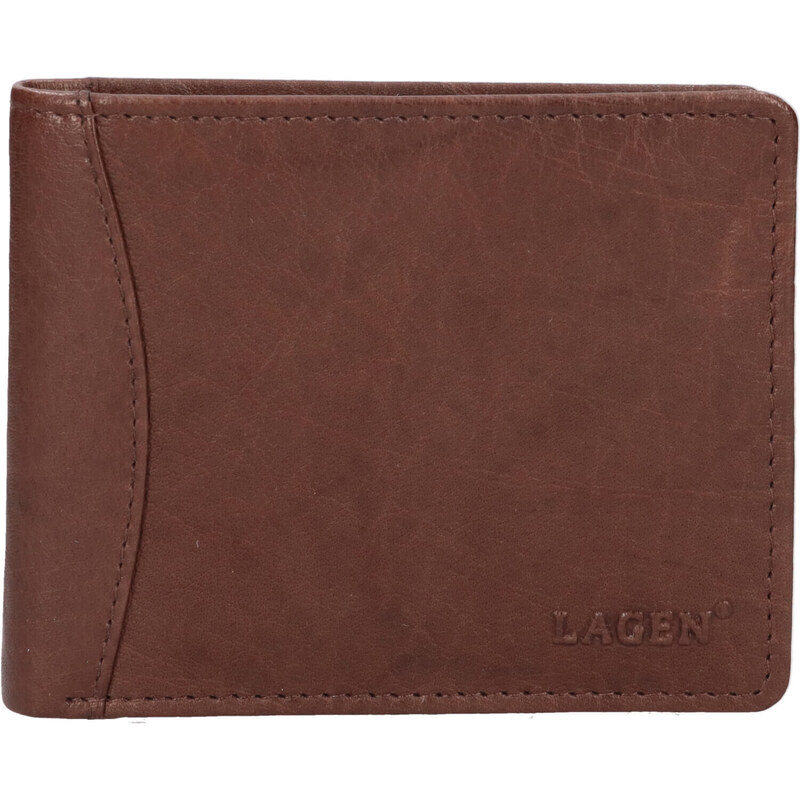 Pánská kožená peněženka Lagen Palleto - hnědá