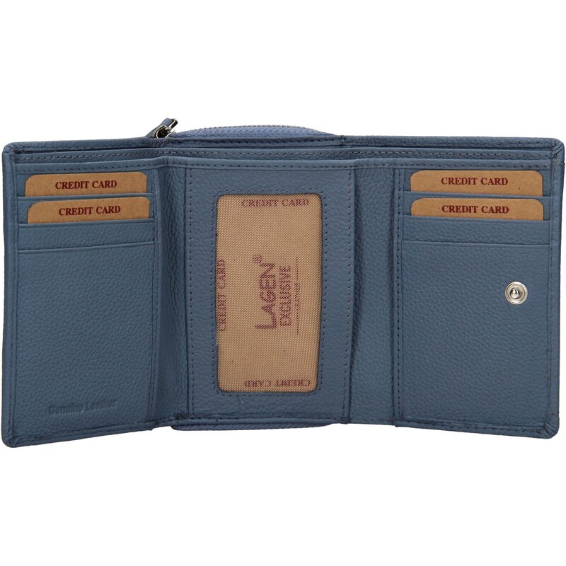 Dámská kožená peněženka Lagen Liana - modrá
