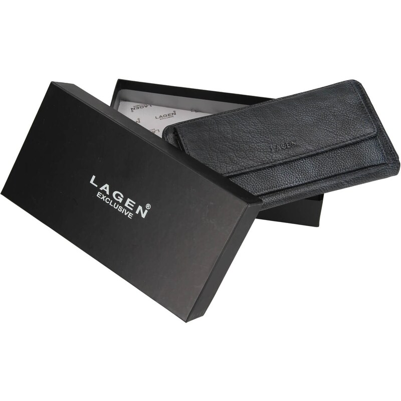 Dámská kožená peněženka Lagen Maria - modro-černá
