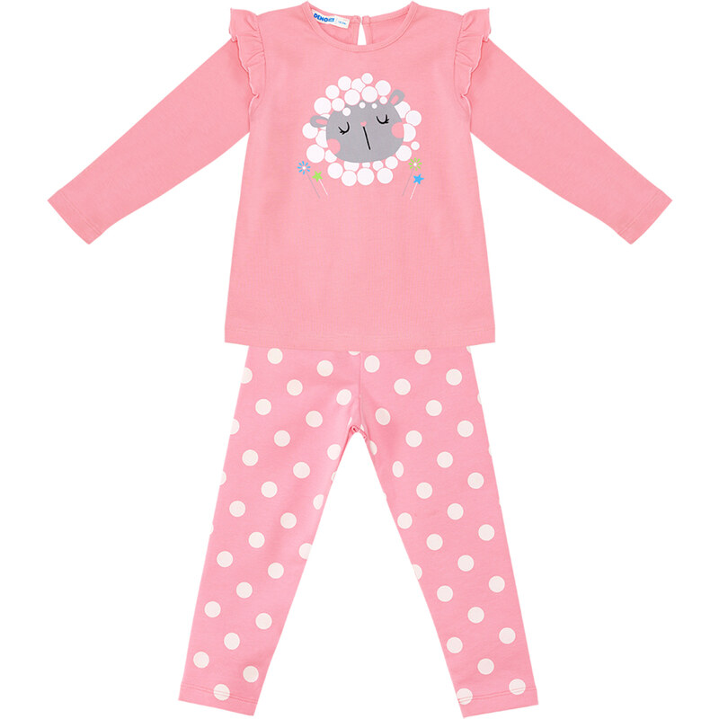 Denokids Kuzucuk Baby Girl Pink Tunic Leggings Set