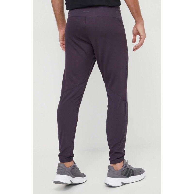 Tréninkové kalhoty adidas Performance D4T fialová barva, hladké, IS3796