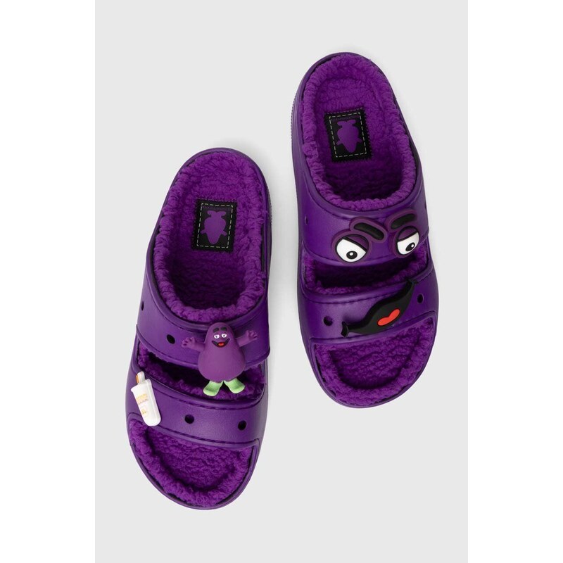 Pantofle Crocs Crocs x McDonald’s Sandal fialová barva, 209392.PURP