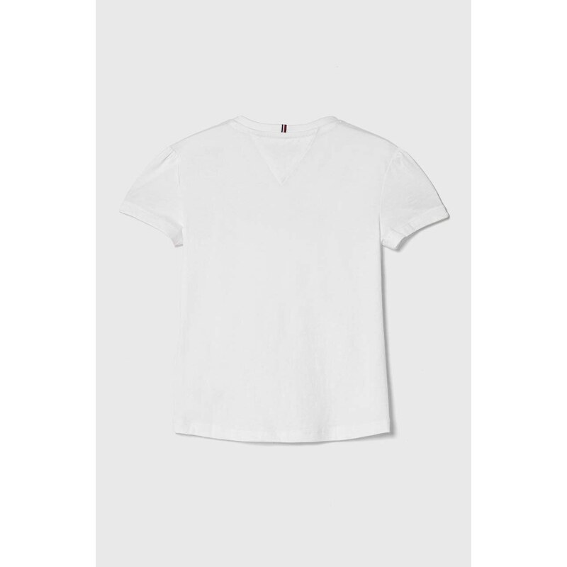 Dětské tričko Tommy Hilfiger bílá barva