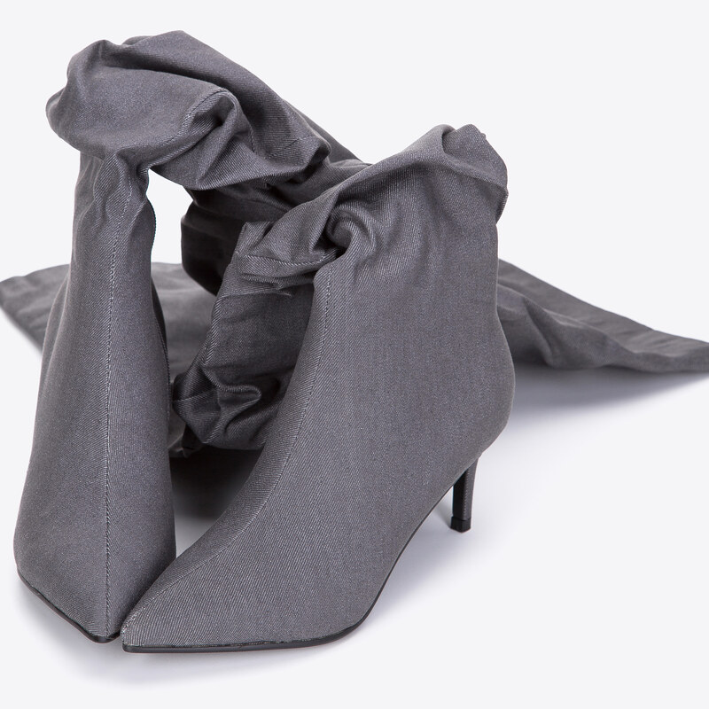 Dámské boty na vysokém podpatku Wittchen, šedá, bavlna