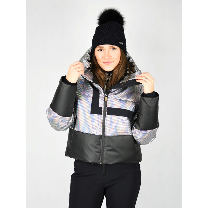 ONEMORE 251 CROPPED PUFFER JACKET WOMAN IRIDE/BLACK/BLACK