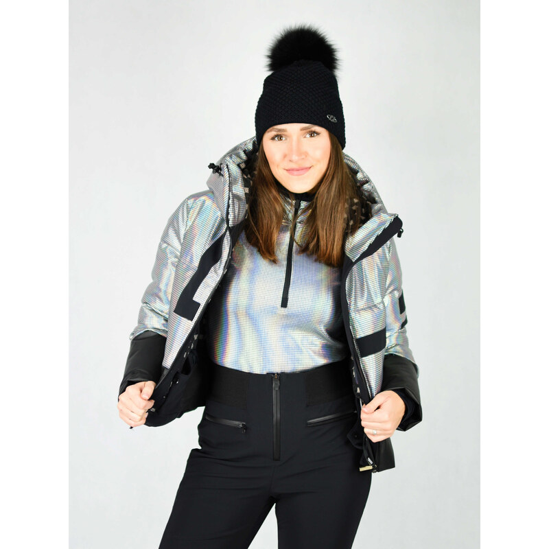 ONEMORE 251 CROPPED PUFFER JACKET WOMAN IRIDE/BLACK/BLACK