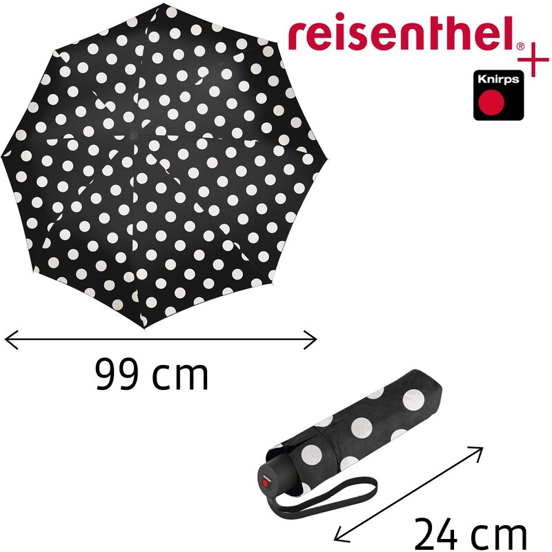Deštník Reisenthel Umbrella Pocket Classic Dots white
