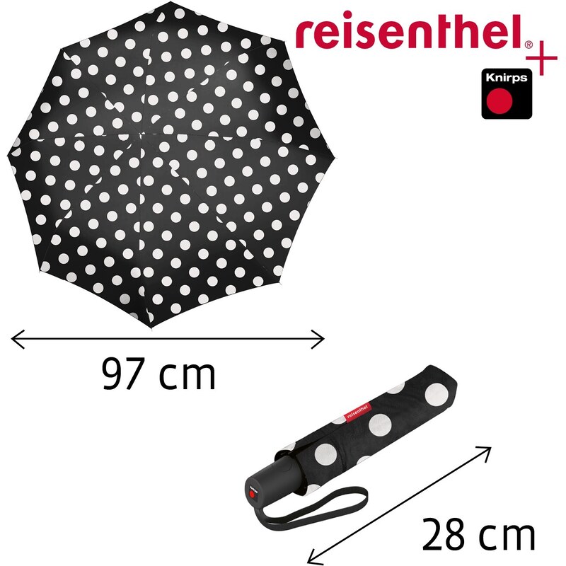 Deštník Reisenthel Umbrella Pocket Duomatic Dots white