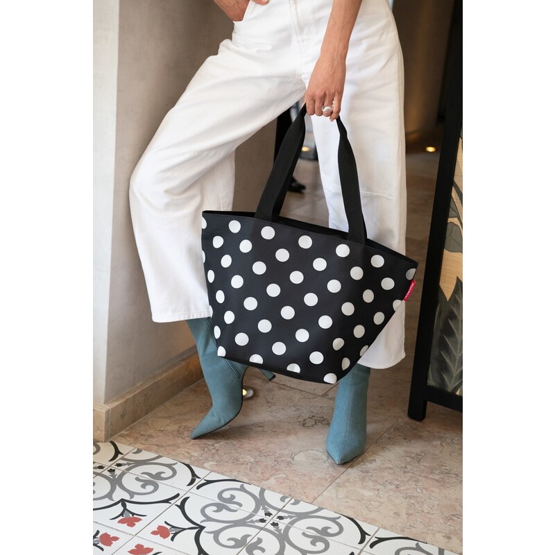 Nákupní taška přes rameno Reisenthel Shopper M Dots white