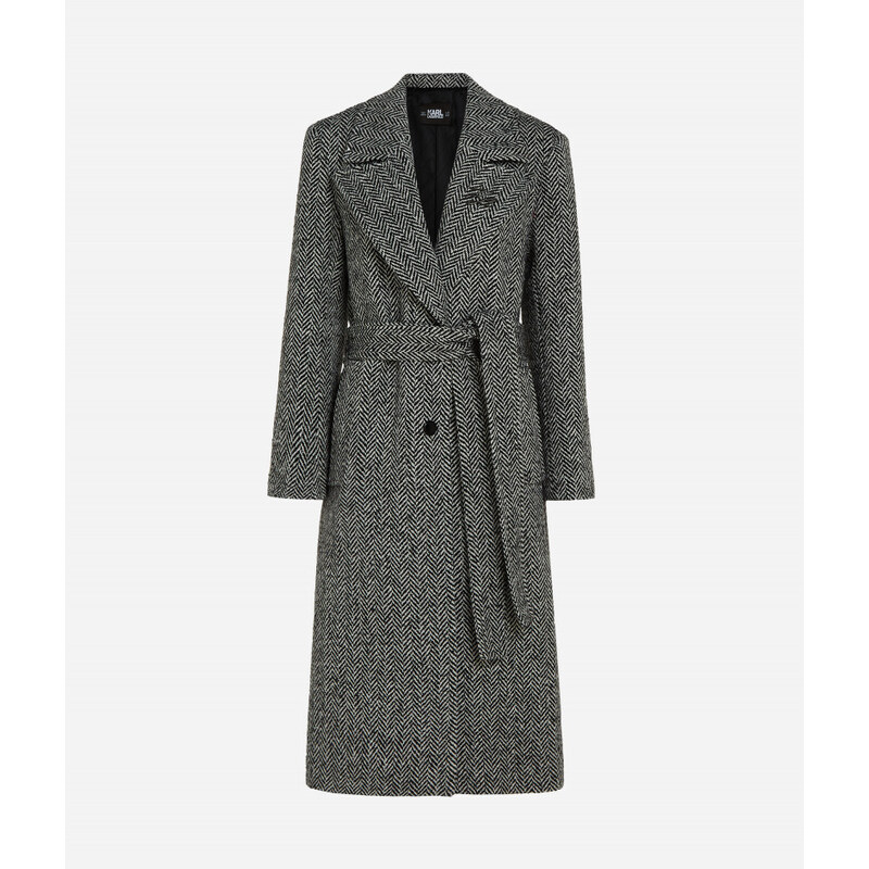 KABÁT KARL LAGERFELD HERRINGBONE COAT