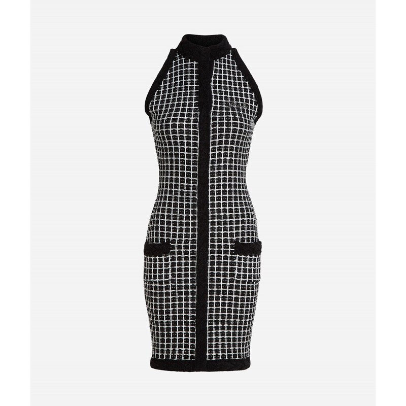 ŠATY KARL LAGERFELD BOUCLE KNIT DRESS