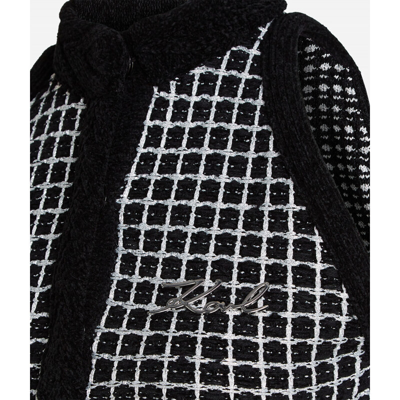 ŠATY KARL LAGERFELD BOUCLE KNIT DRESS