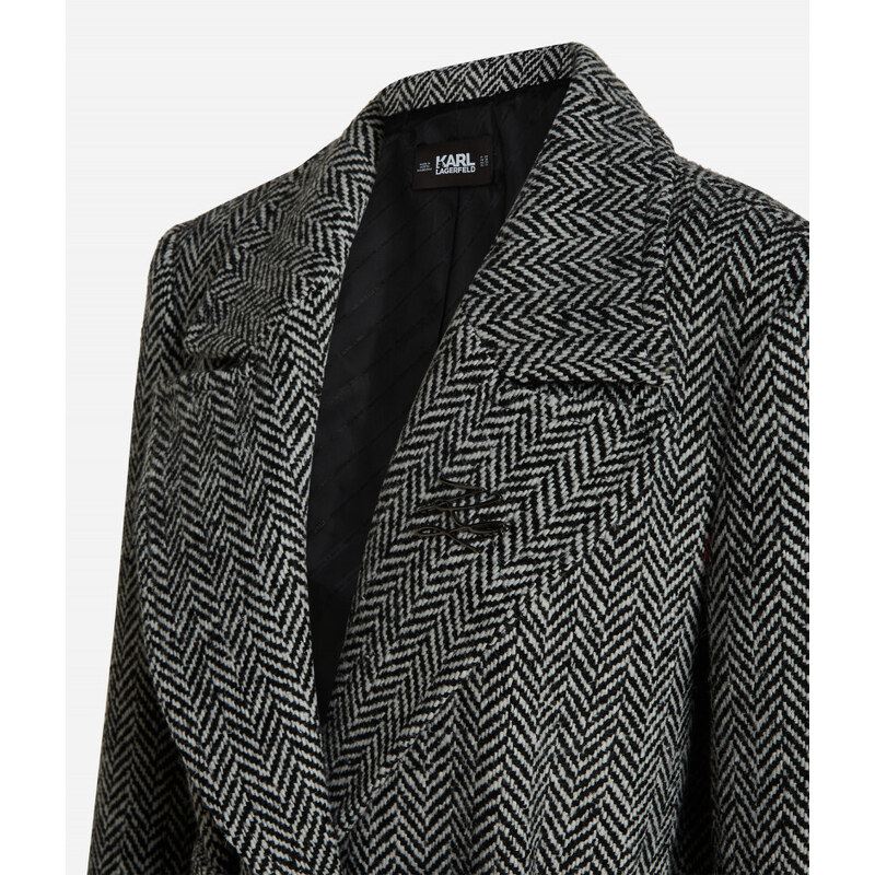 KABÁT KARL LAGERFELD HERRINGBONE COAT